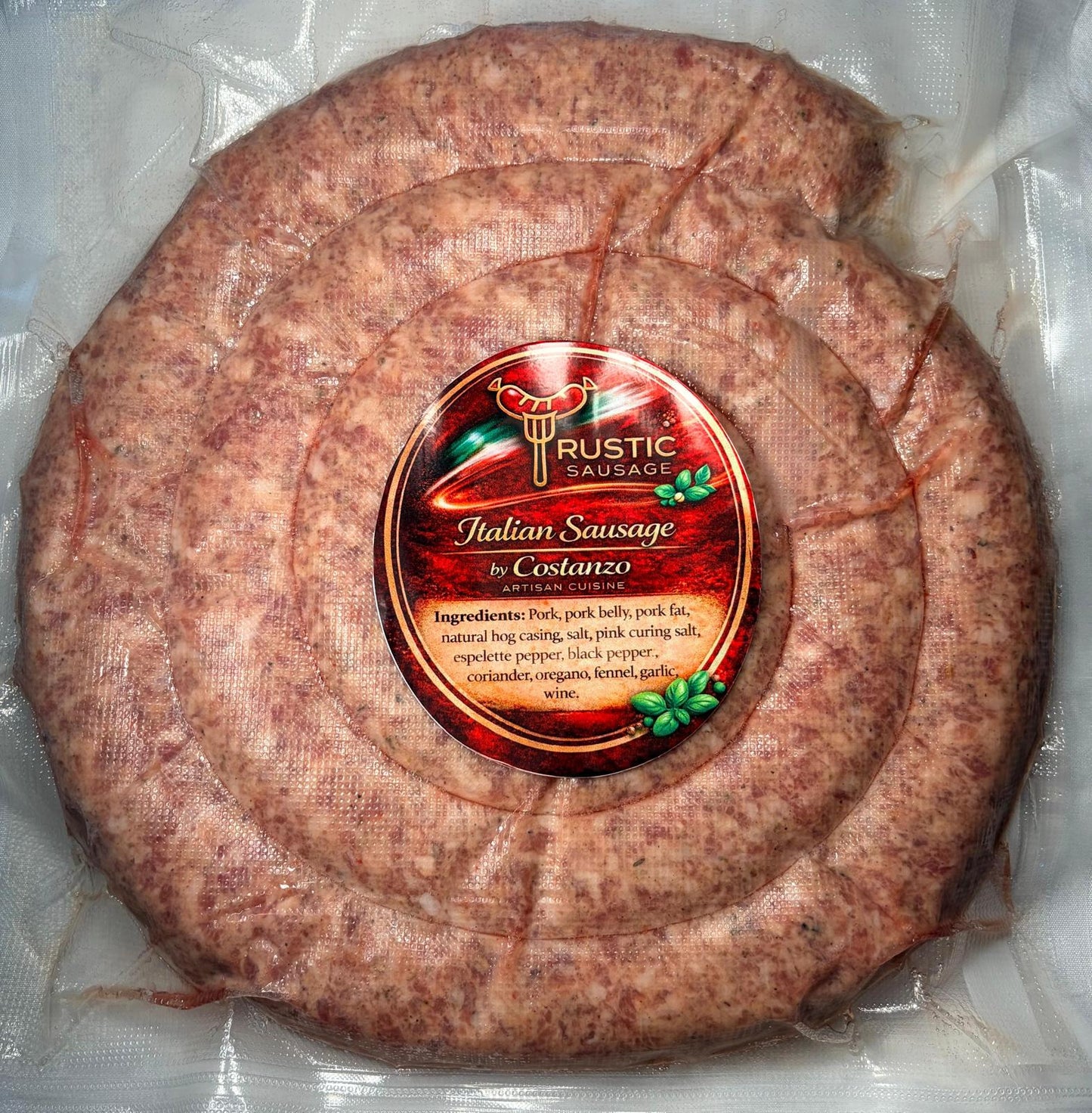 Premium italian Sausage Coil